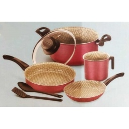 TRAMONTINA Batera De Cocina 7Pz. Paris Rojo 51716
