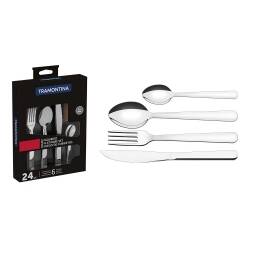 TRAMONTINA Cubiertos 24Pz. Malibu Acero Inox 23798046