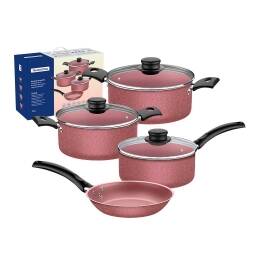 TRAMONTINA Batera De Cocina 7Pz. Turim Rosa 53425