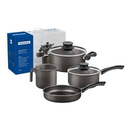 TRAMONTINA 6P. PARIS NEGRO BATERIA COCINA 28599621