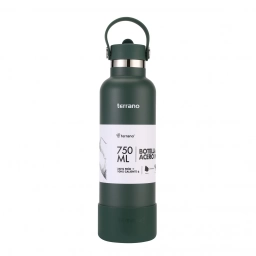 TERRANO Botella Termica con Pico 750mL. Verde Oscuro