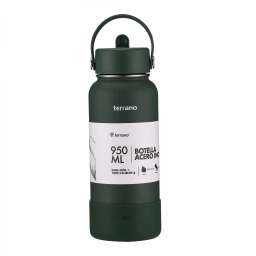 TERRANO Botella Termica con Pico 950mL. Verde Oscuro
