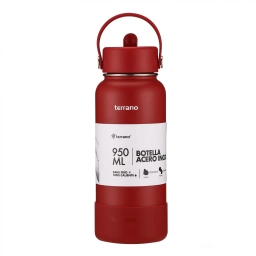 TERRANO Botella Termica con Pico 950mL. Rojo