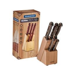 TRAMONTINA TACO DE MADERA 6 PZ. POLYWOOD MARRON 21199/983