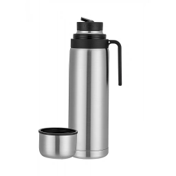 TERRANO TERMO 1LT PREMIUM MANIJA RIGIDA ACERO INOX
