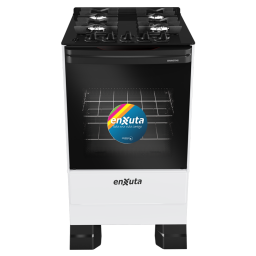 ENXUTA CENXV27542W Cocina supergas 4 H M vidrio negro Blanca