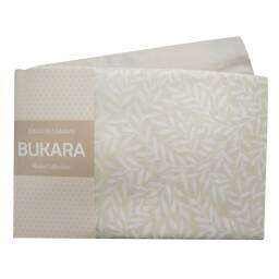 JUEGO SABANA 1 PLAZA BUKARA EST D 247-2 HOJAS BEIGE