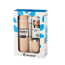 TERRANO Kit X3 Termo Bala + Mate + Bombilla Terrano 750ml