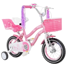 BEBESIT BICICLETA QUEEN R12 CON RUEDITAS Y CANASTO BK002RS