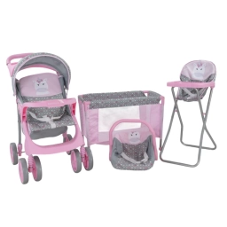 BEBESIT COCHE DE MUECAS 4 PIEZAS 4024RS UNICORNIO