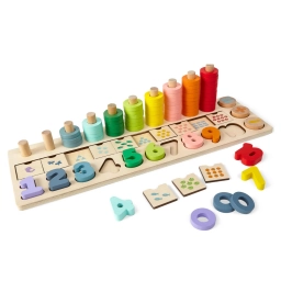 EDUFUN JUEGO DIDACTICO DE MADERA DE NUMEROS Y ENCASTRE 2052