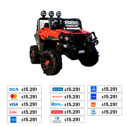 BEBESIT AUTO JEEP DOBLE A BATERIA 12V MDX908RJ