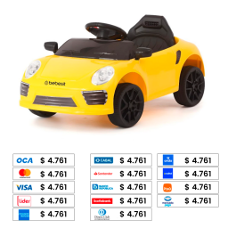 BEBESIT AUTO A BATERIA PORSCHE 6V WMT666AM