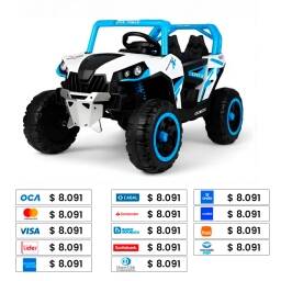 BEBESIT AUTO JEEP A BATERIA POLARIS LUCES LED 1800AZ