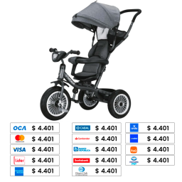 BEBESIT TRICICLO 360� GIRATORIO 3 EN 1 1326RS