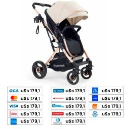 BEBESIT COCHE VOX GOLD TODO TERRENO 2 EN 1 CON MOISES