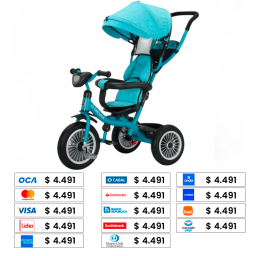 BEBESIT TRICICLO 360� GIRATORIO 3 EN 1 1326VE