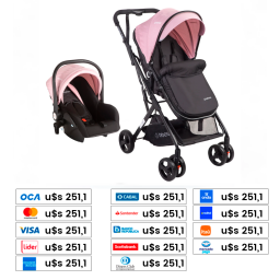BEBESIT Coche Travel Vox Rosa 5062RS