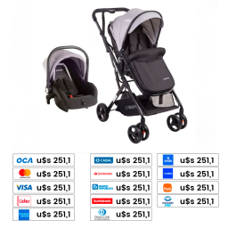 BEBESIT Coche Travel Vox Gris 5062GR