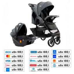 BEBESIT Coche Travel Sienna Gris 5282GR