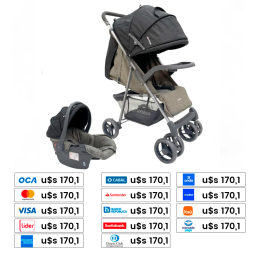 BEBESIT Coche Travel Sevilla Gris 5016GR