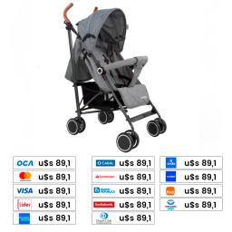 BEBESIT Coche Paraguita Clap Gris 5103GR