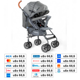 BEBESIT Coche Paraguita Fun Gris G310GR