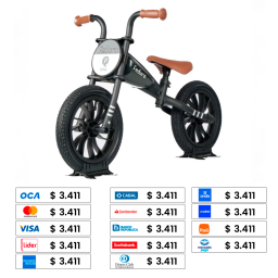 BICICLETA BALANCE SIN PEDALES FEDURO AIR NEGRA