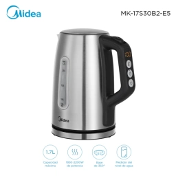 MIDEA JARRA ELECTRICA 1,7L INOX MK-17S30B25