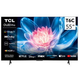 TCL SMART TV 55" QLED 4K GOOGLE TV 55T6C