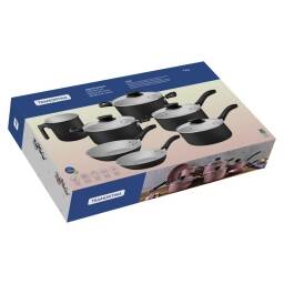 TRAMONTINA Bateria de Cocina 7PZ. LINZ Negro 28299/006