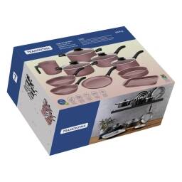 TRAMONTINA BATERIA DE COCINA 10PZ LINZ NEGRO 28299007