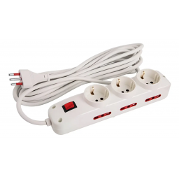 CONATEL Alargue 10A ccable 3mt, 3 tomas sch 6t3 716398