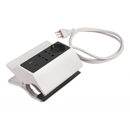 CONATEL Alargue T.Pinza 10A 1t Schuko, 2 t Bipaso,USB 720570